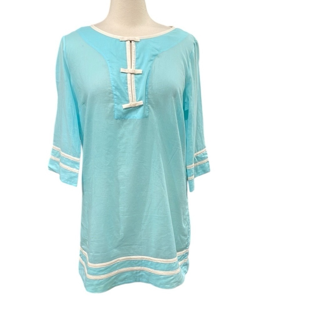 Kate Spade Tunic Swim Cover Up Plage Du Midi SZ XS S Air Light Turquoise
